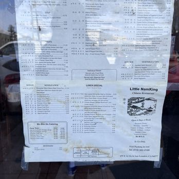 Little Namking Chinese Food menu 2